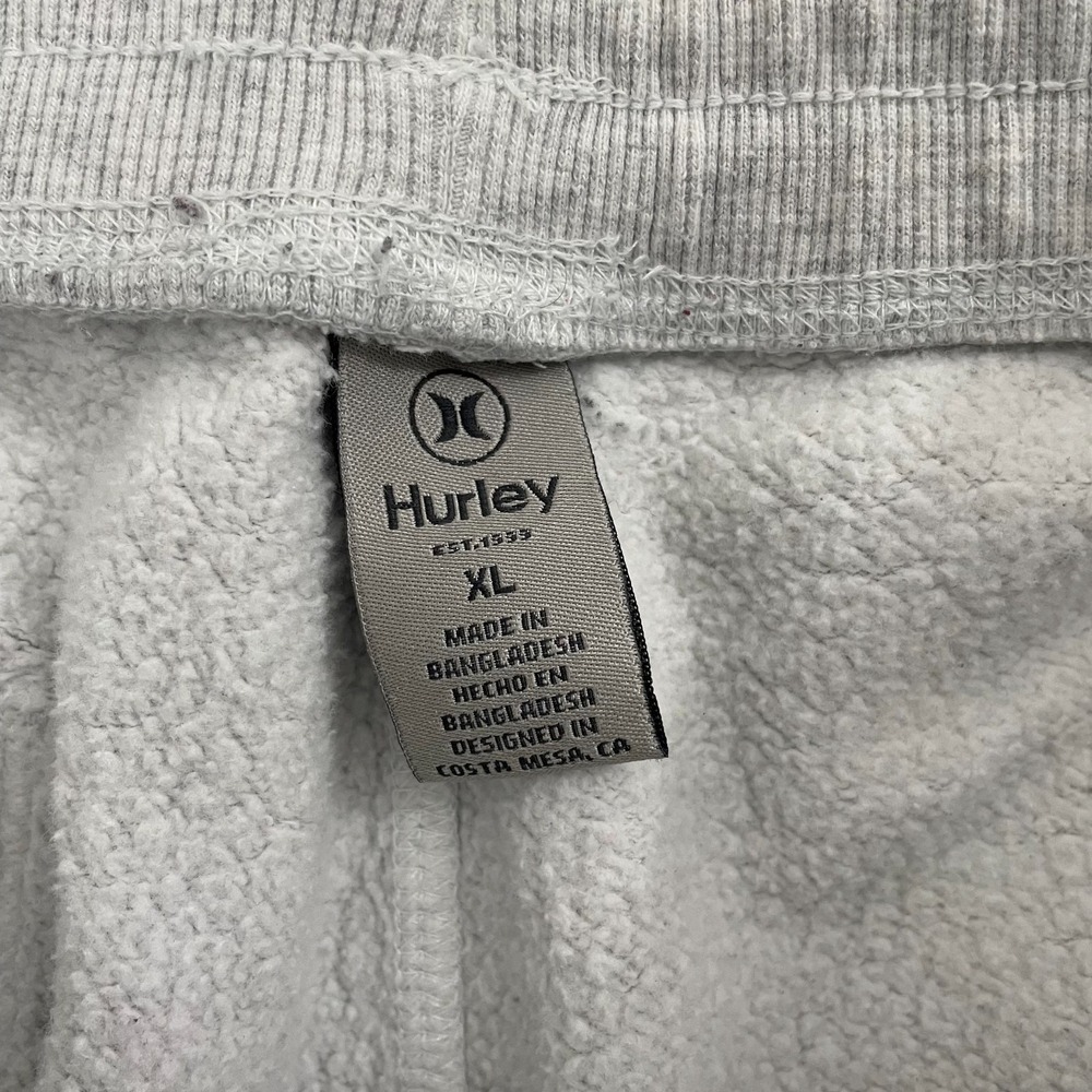 Hurley Coastal Dunes Fleece Jogger Men XL Gray Terry Cloth Pull On Drawstring - Picture 4 of 15